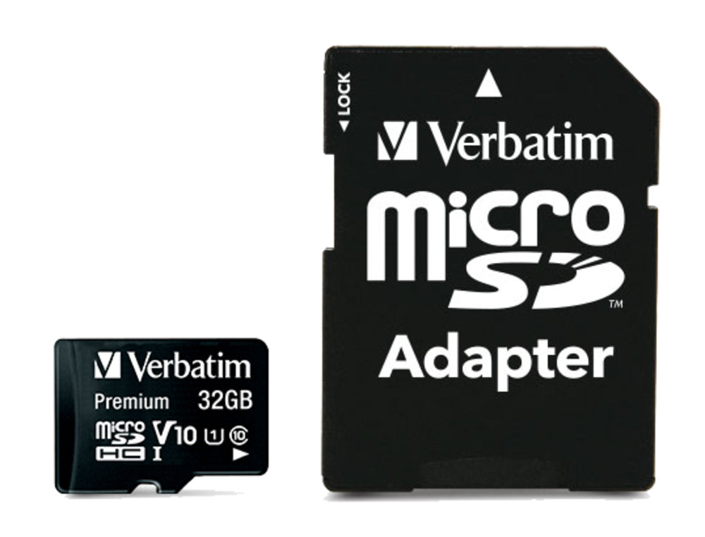Verbatim microSDHC Speicherkarte 32 GB UHS-I Premium Class 10 + SD Adapter