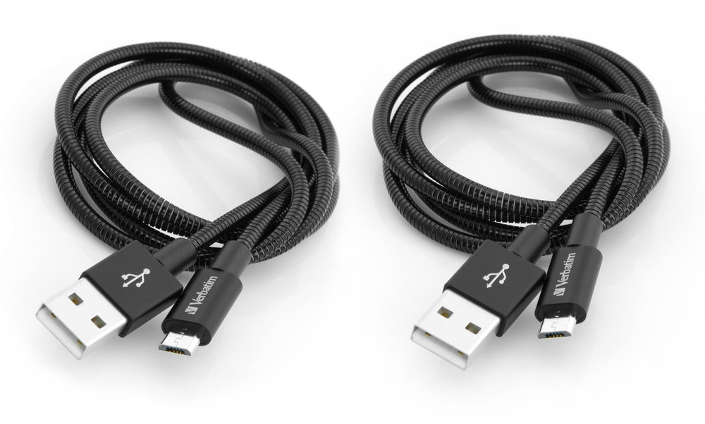 Verbatim Micro-USB sync and charging cable 100 cm black (pack of 2)
