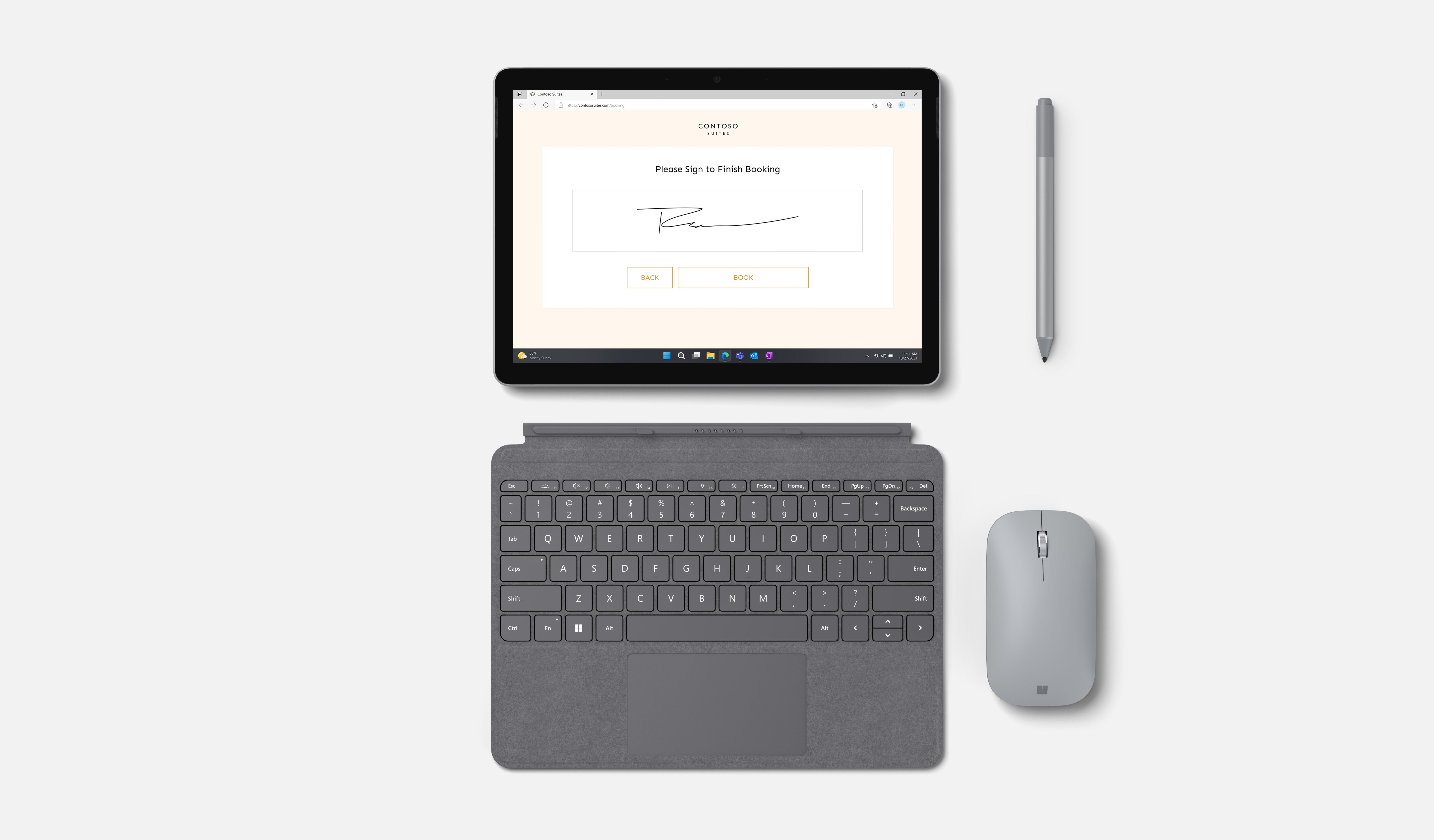 Microsoft Surface Go 4 Platinum 256GB Intel N200 8GB Win 10 Pro