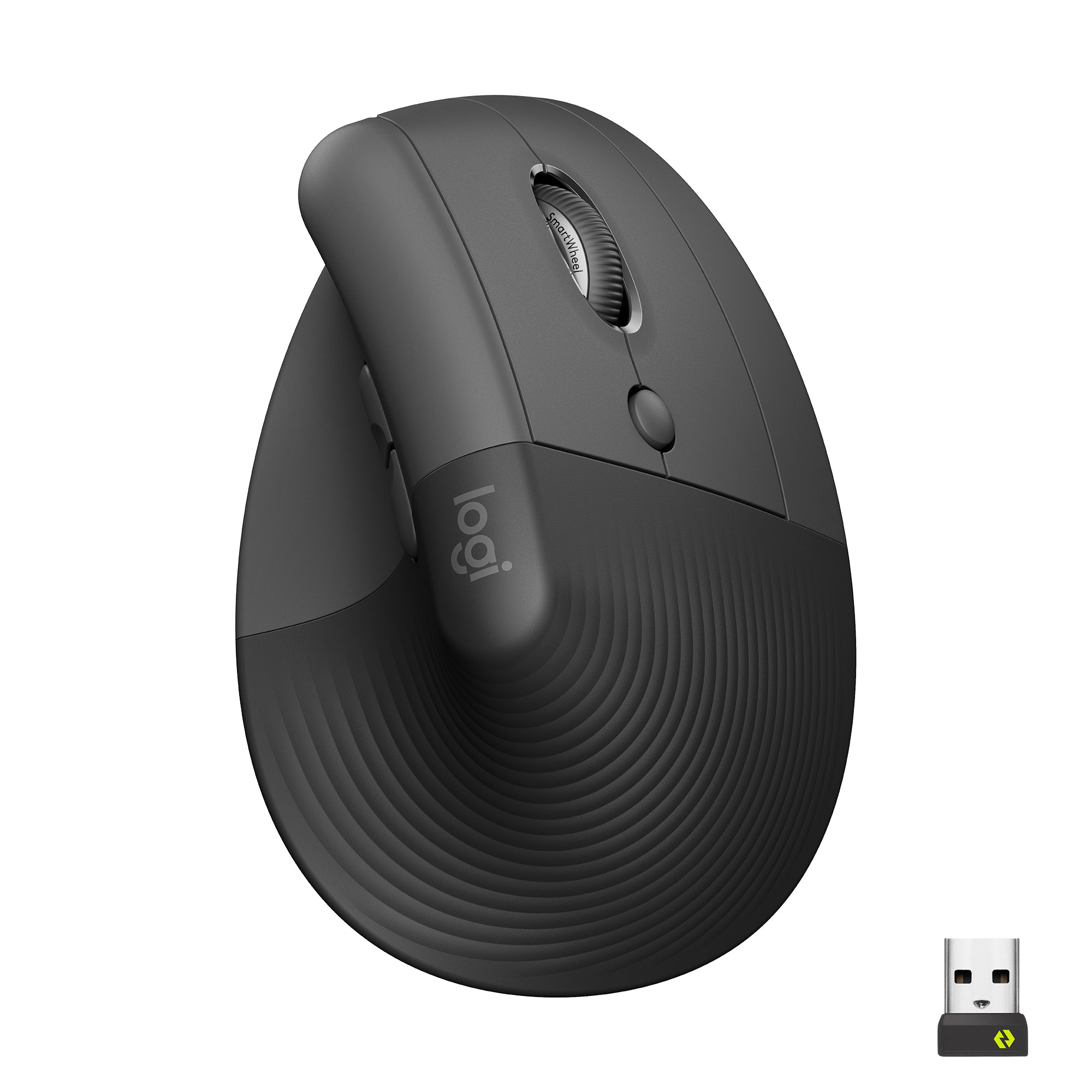 Logitech Lift Vertical Ergonomic Mouse - Vertical Mouse - Graphite right