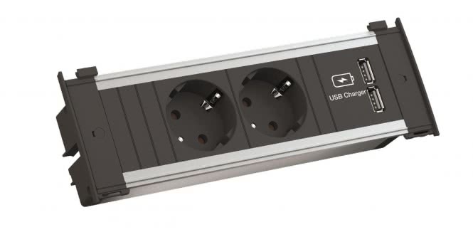 Bachmann KAPSA S 2xCEE7/3 1xUSB Charger 0.2m GST18