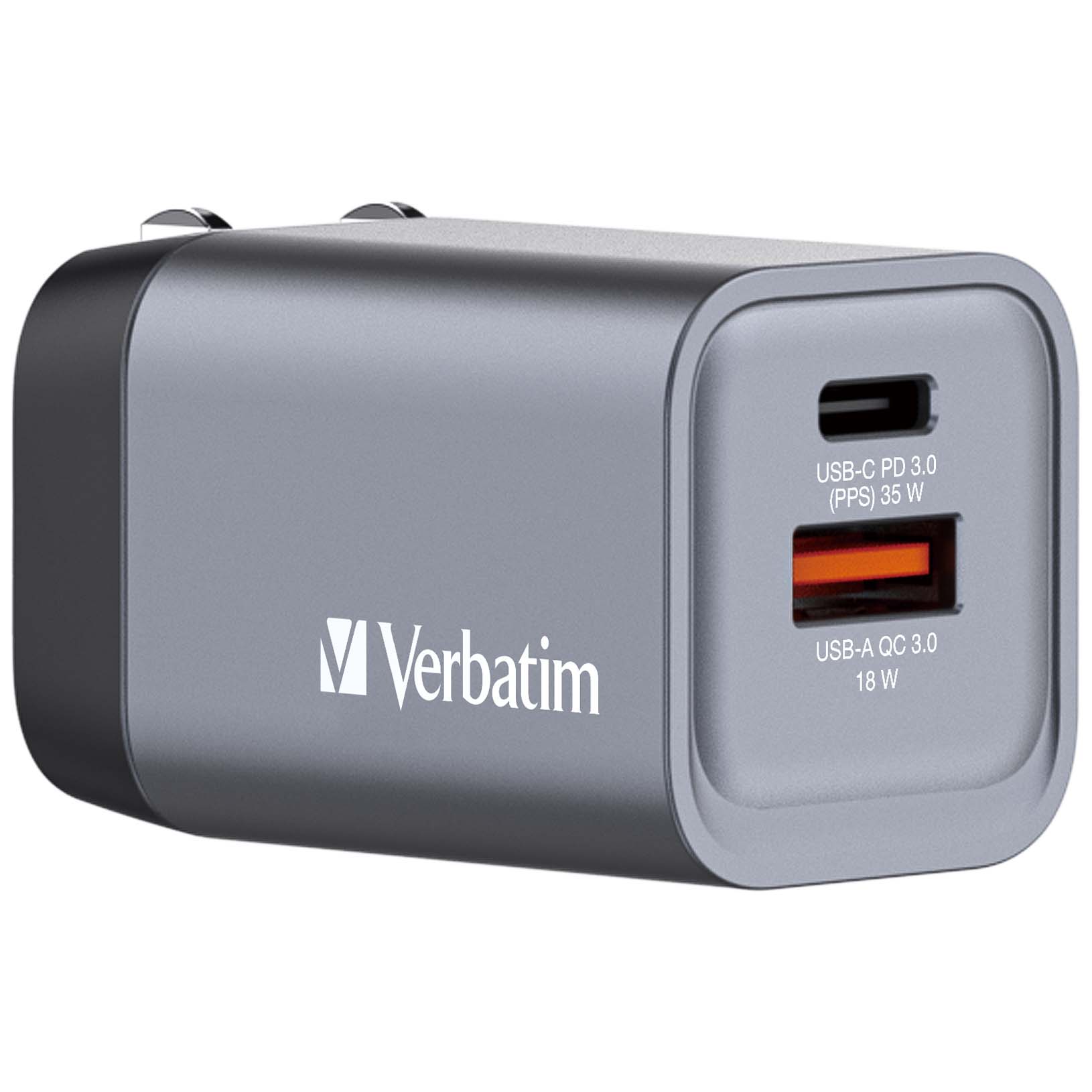 Verbatim USB-C Charger 35W 2 Port USB-C/USB-A