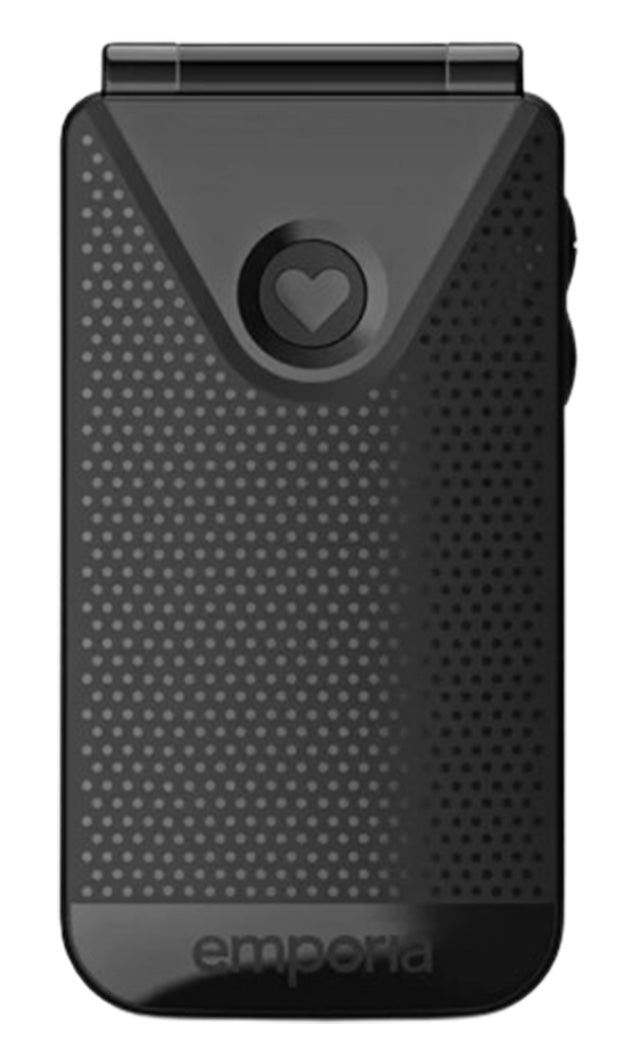 Emporia TALKglam black (F88), large button clamshell phone, black