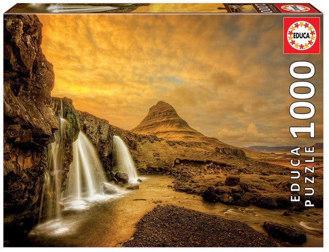 Educa Puzzle 9217971 - Kirkjufellsfoss Waterfall - 1000 piece puzzle