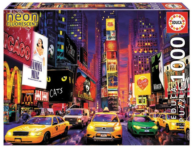Educa Puzzle 9218499 - Neon Times square - 1000 piece puzzle