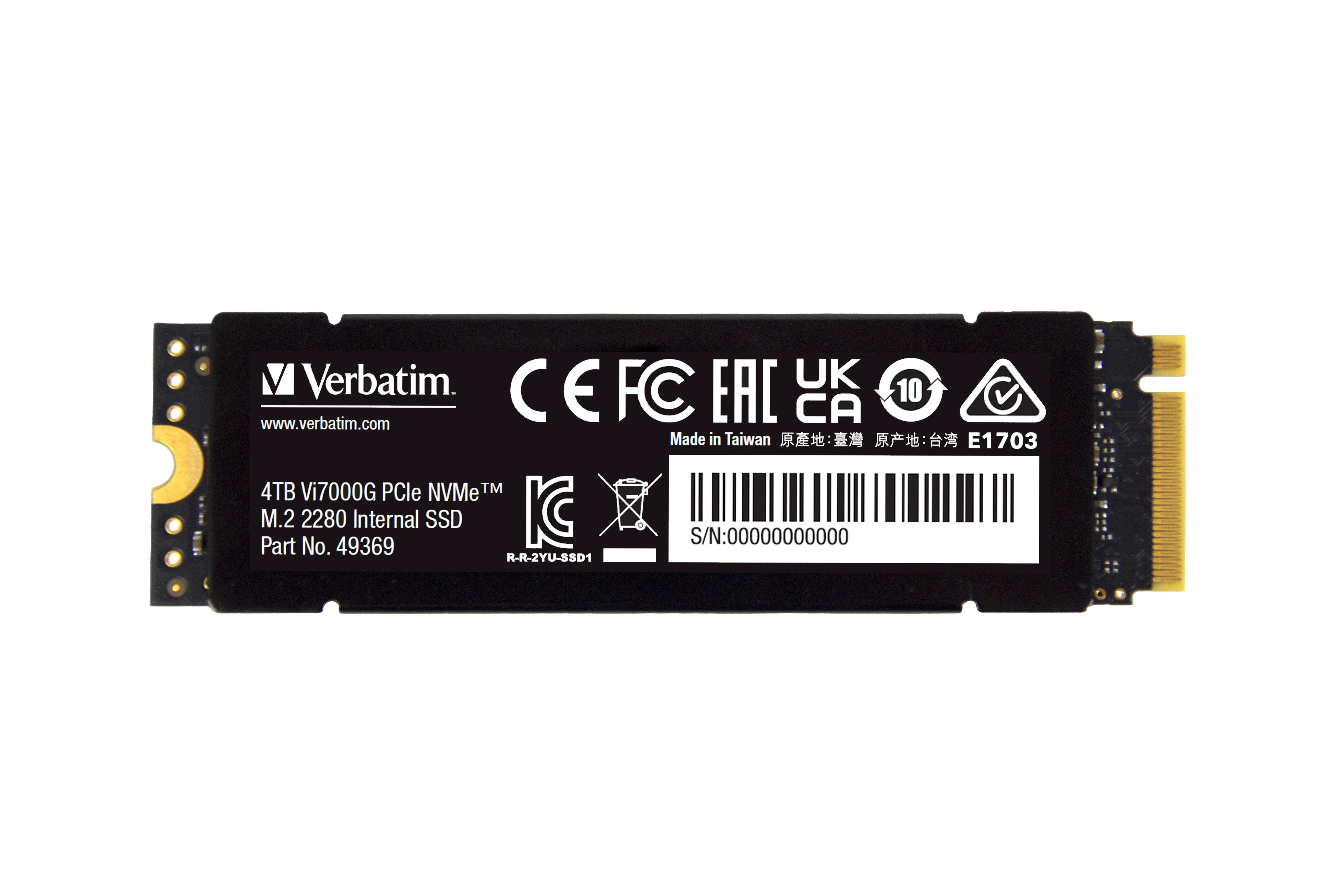 Verbatim M.2 SSD Vi7000G PCIe NVMe 4TB