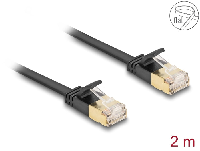 Delock RJ45 network cable Cat.6A plug to plug U/FTP 2 m black