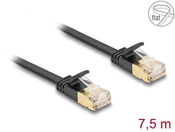 Delock RJ45 network cable Cat.6A plug to plug U/FTP 7.5 m black