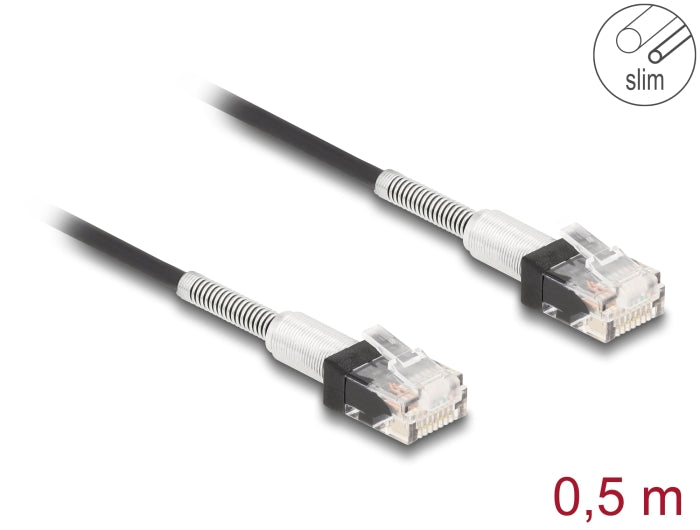 Delock RJ45 network cable with double kink protection Cat.6A