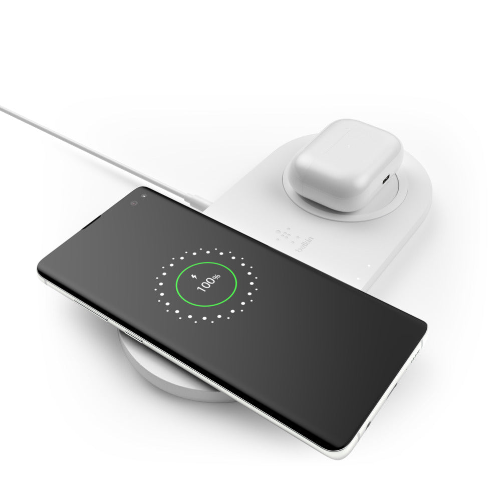 Belkin Boost Charge Qi Wireless Dual Charging Pad with 2x 10W, incl. power adapter, white