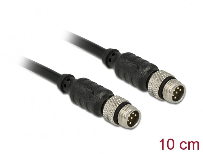 Delock M8 sensor / actuator extension cable 6 pin male to 6 pin male 10 cm