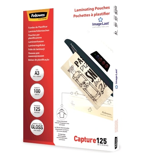Fellowes Laminierfolie A3 125 Mikron 100er Pack