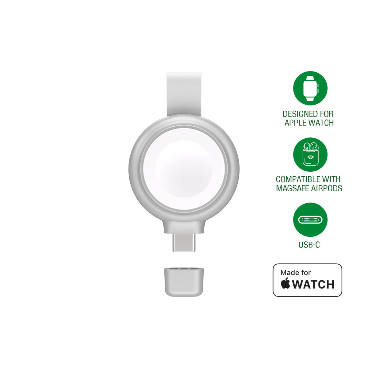 4smarts MFi Fast Charger for Apple Watch silver