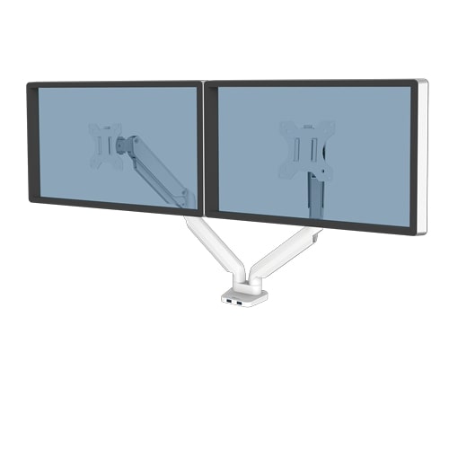 Fellowes double monitor arm Platinum Series white