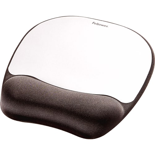 Fellowes wrist rest with mouse pad memory foam grey