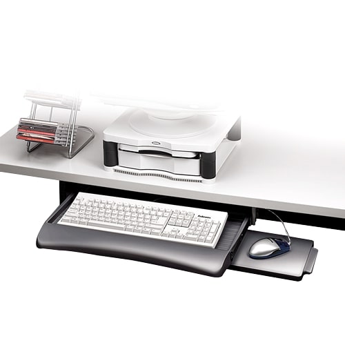 Fellowes keyboard drawer under desk graphite