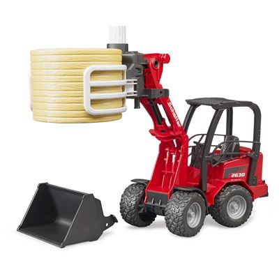 Bruder 02192 - Schäffer Hoflader 2034 with bale grab