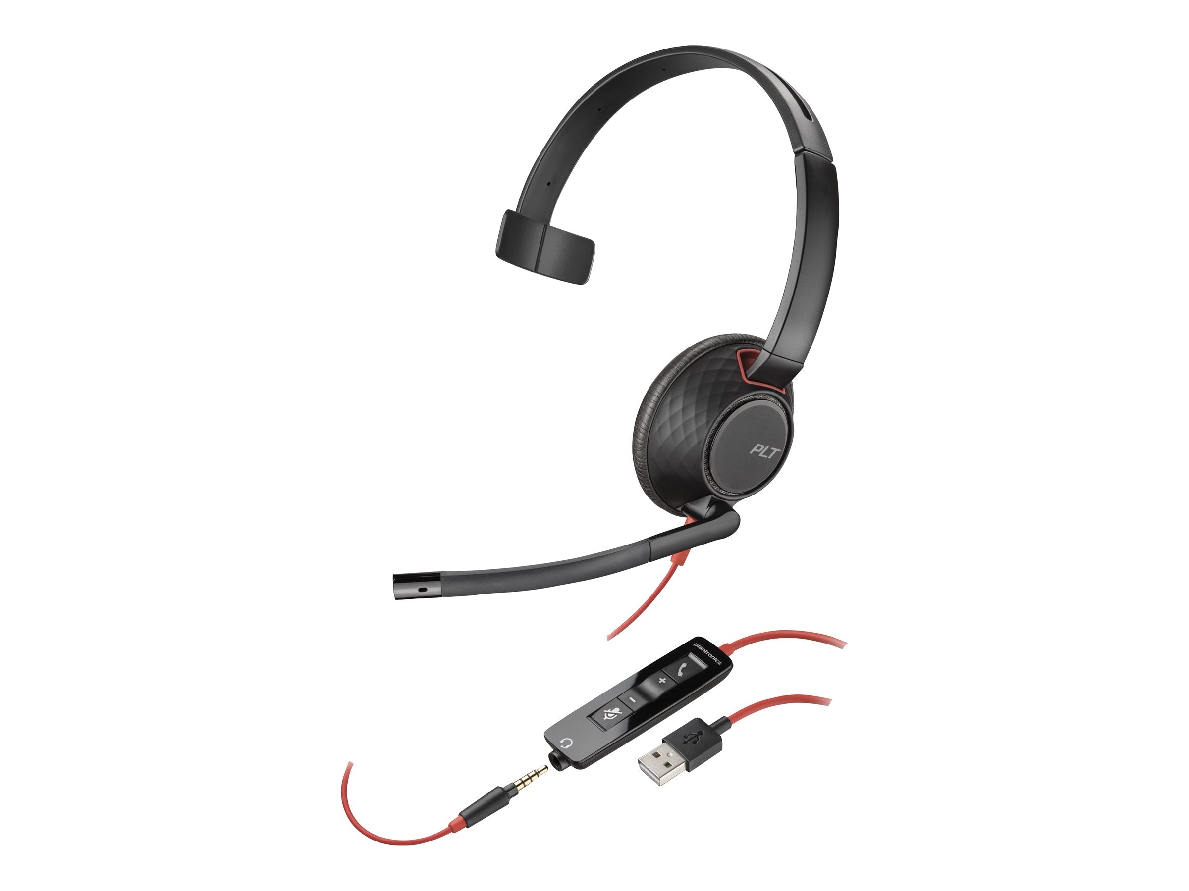 HP Poly Blackwire C5210 USB-A and 3.5mm jack connection