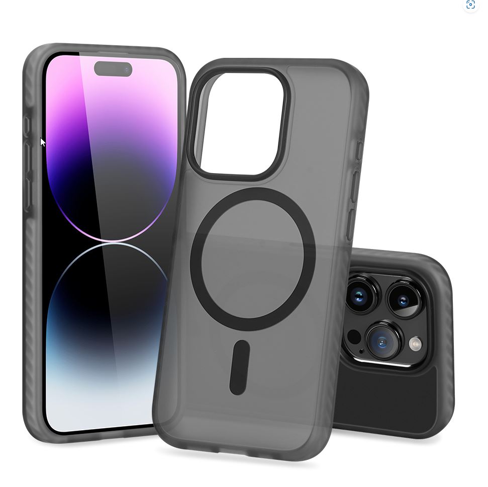 Nevox StyleShell Invisio - iPhone 15 Pro compatible with MagSafe, black