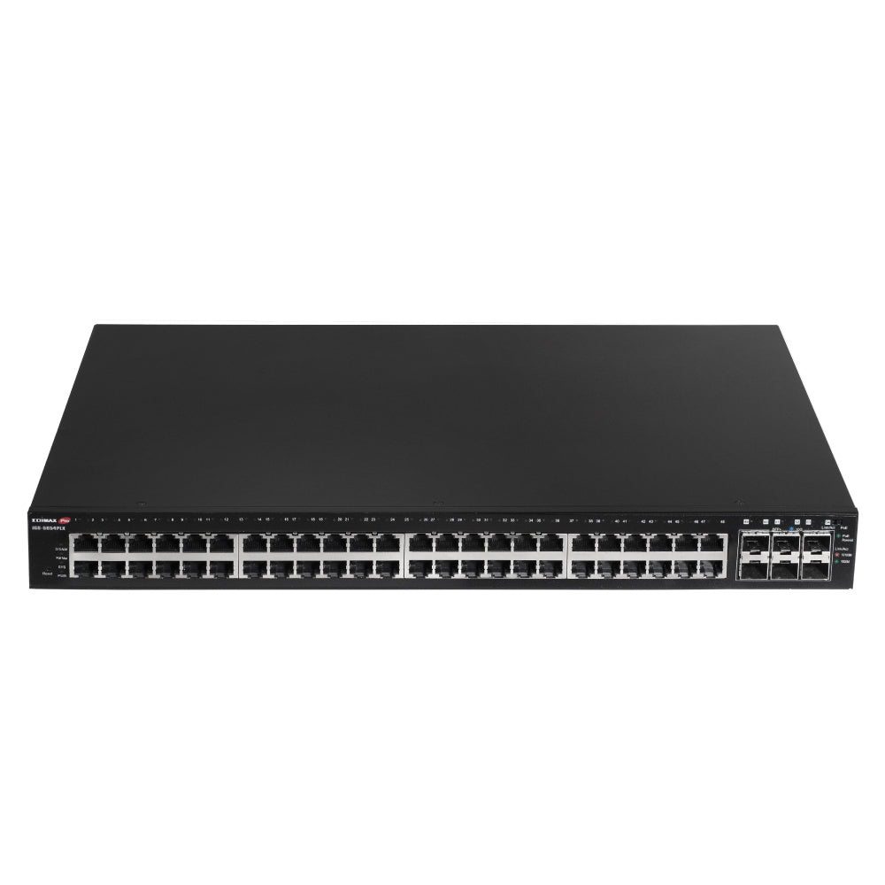 Edimax Industrial VLAN 54-Port Gigabit PoE+ Web Smart Switch with 6 10GbE SFP+