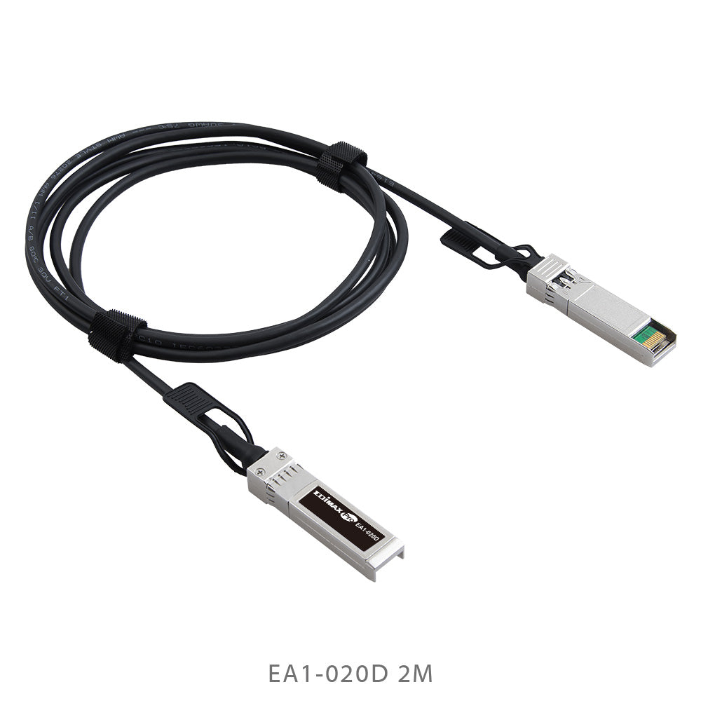 Edimax 10Gb SFP+ Cable 2.0M, 10GBase-CU SFP+ Direct Attach Copper Cable DAC