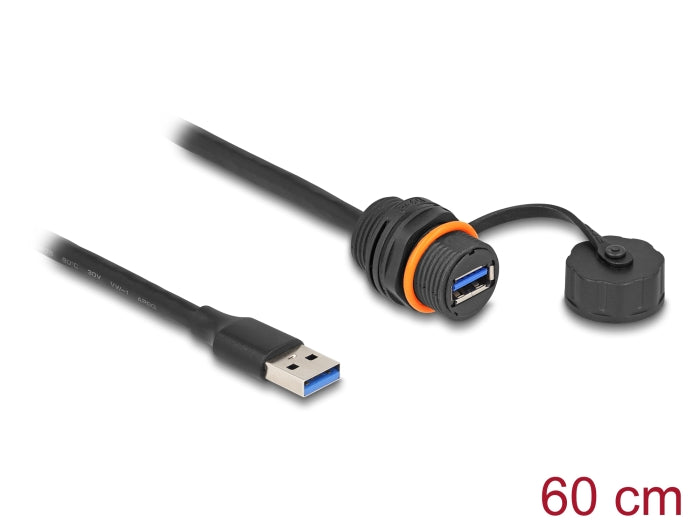 Delock USB 5 Gbps cable USB Type-A male to USB Type-A female for installation