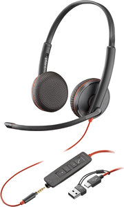 HP Poly Blackwire C3225 Stereo USB-C/A & 3.5mm
