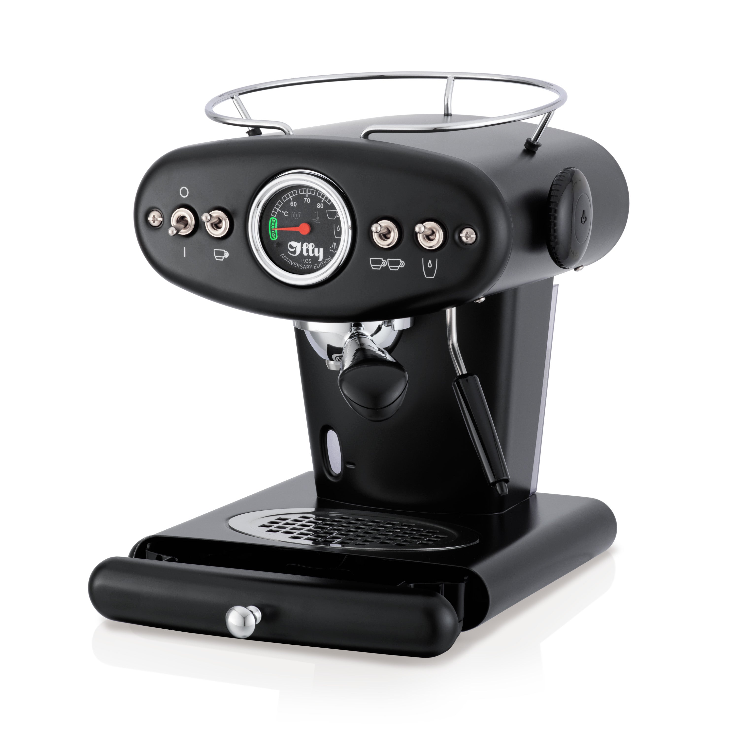 illy X1 Anniversary machine for ground coffee and ESE pads (black)