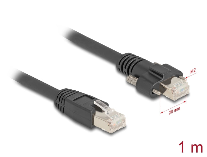 Delock cable RJ45 plug to RJ45 plug 1 m black