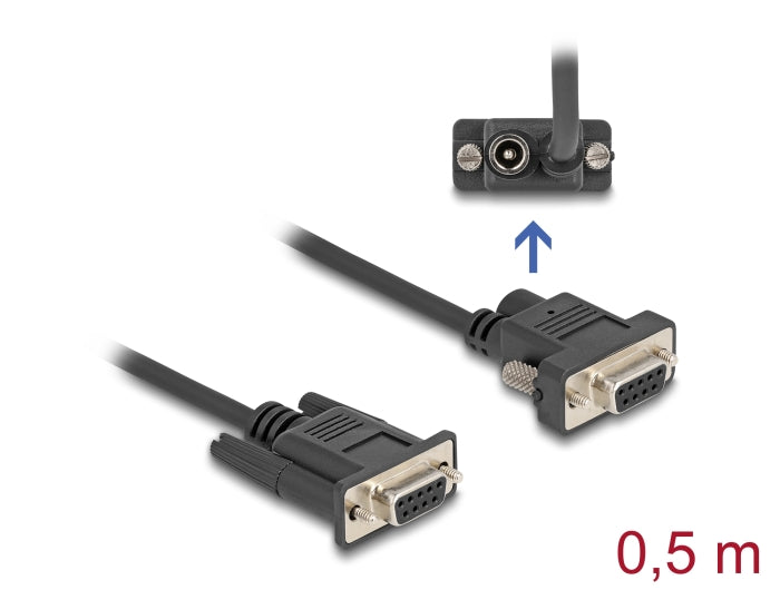 Delock Serial Cable RS-232 D-Sub9 Female 0.5 m