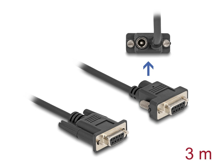 Delock Serial Cable RS-232 D-Sub9 Female 3 m