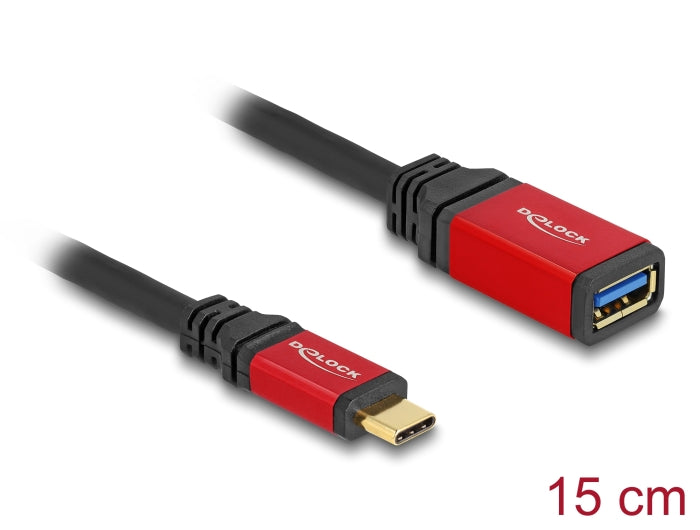 Delock USB 10 Gbps adapter USB Type-C™ plug 15 cm red metal