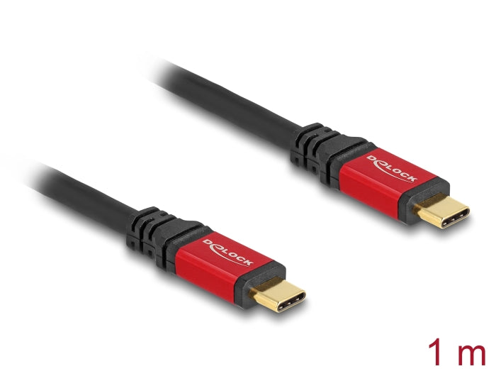 Delock USB 2.0 cable USB Type-C™ connector 1 m red metal