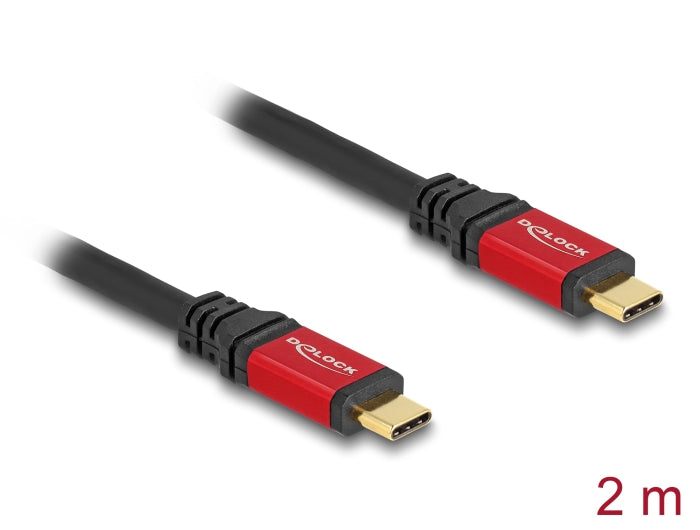 Delock USB 2.0 cable USB Type-C™ connector 2 m red metal