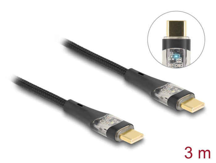 Delock USB 2.0 fast charging cable USB Type-C™ connector 3 m