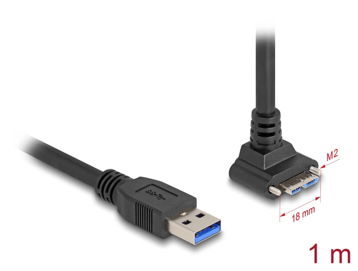 Delock USB 5 Gbps cable USB Type-A male straight 1 m black
