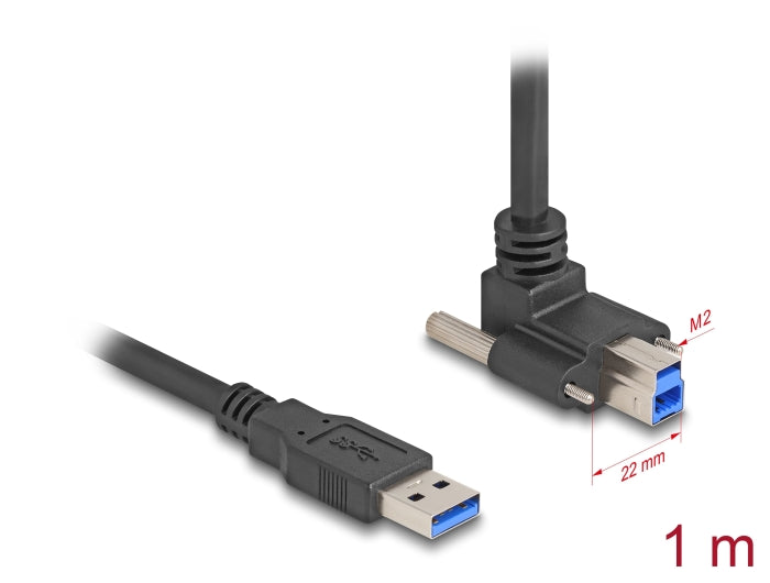 Delock USB 5 Gbps cable USB Type-A male straight 1 m black