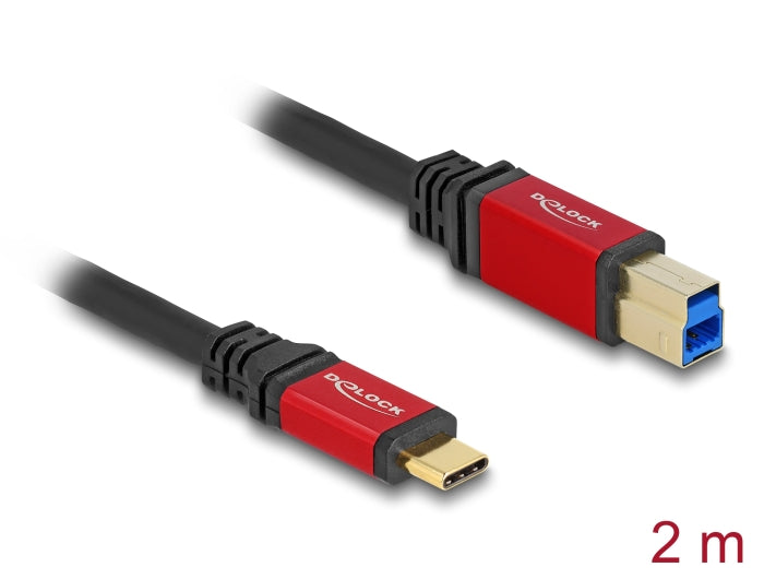 Delock USB 5 Gbps cable USB Type-C™ male to USB Type-B male 2 m red metal