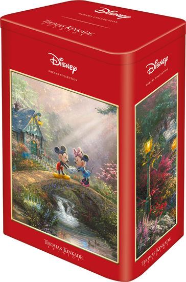 Thomas Kinkade - Disney, Mickey & Minnie - 500 piece puzzle in nostalgic tin