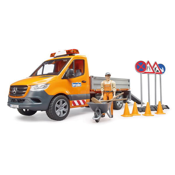 Bruder 02677 - Mercedes Benz Sprinter Kommunal with driver, sound module & accessories