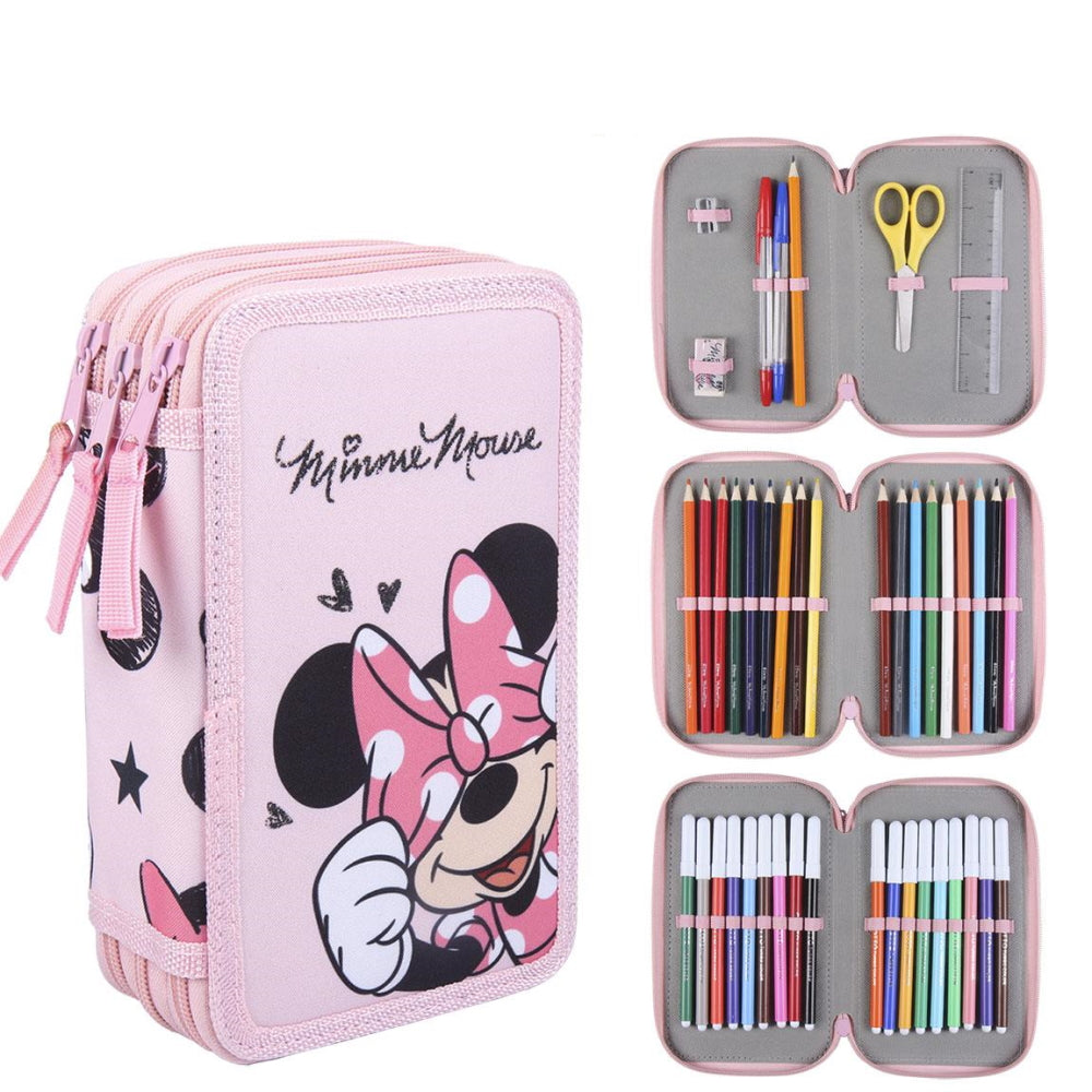 Disney Minnie Mouse Pink - Student case 3 compartments