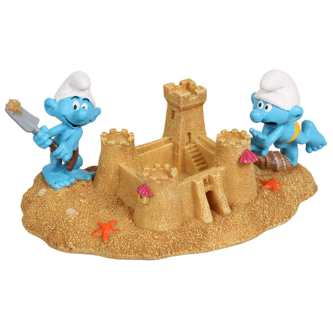 Schlümpfe bauen eine Sandburg - Figur