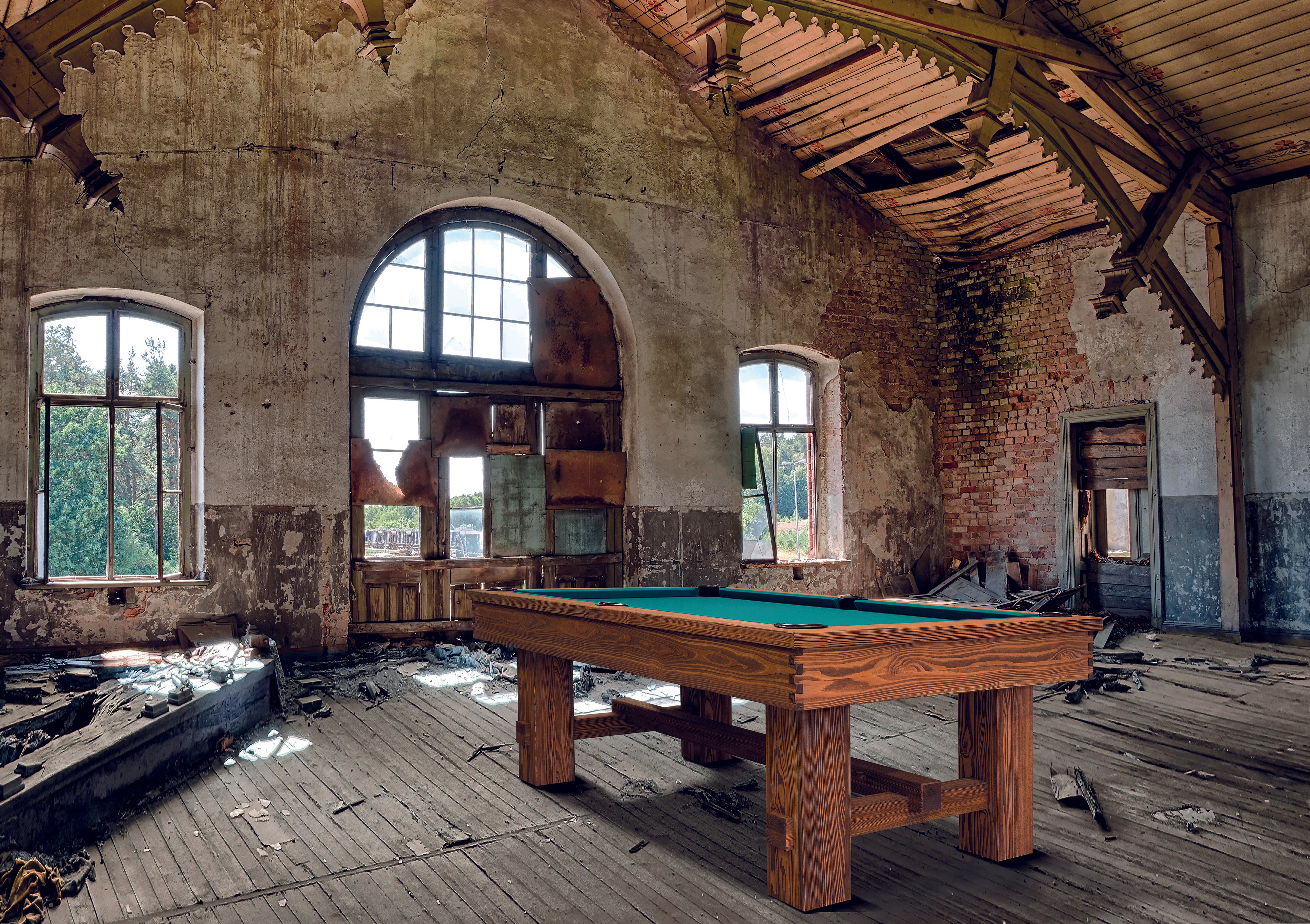 Billard Madison 8ft. Antique 3-piece slate (dismountable)
