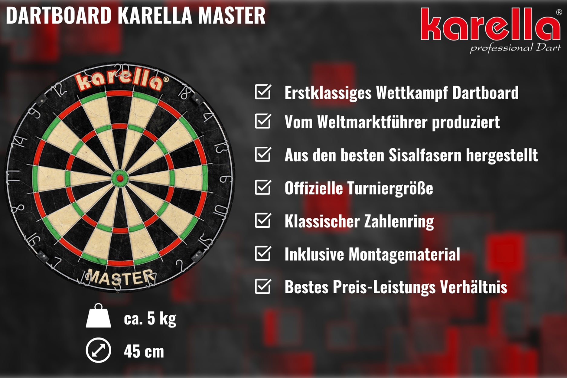 Dartboard Karella Master
