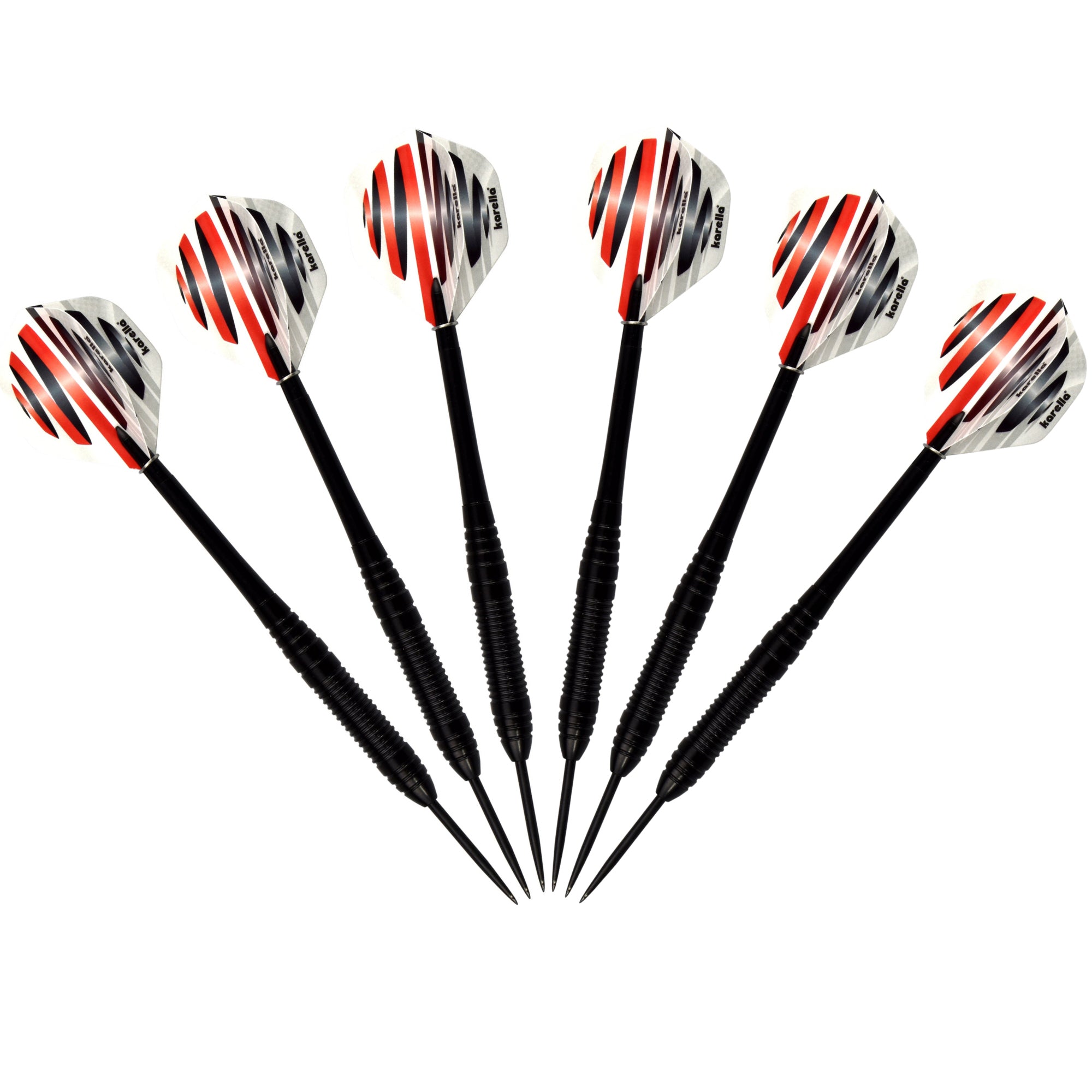 Karella Dartboard in set including 2 sets of Karella Blackstar Steel + throwing line