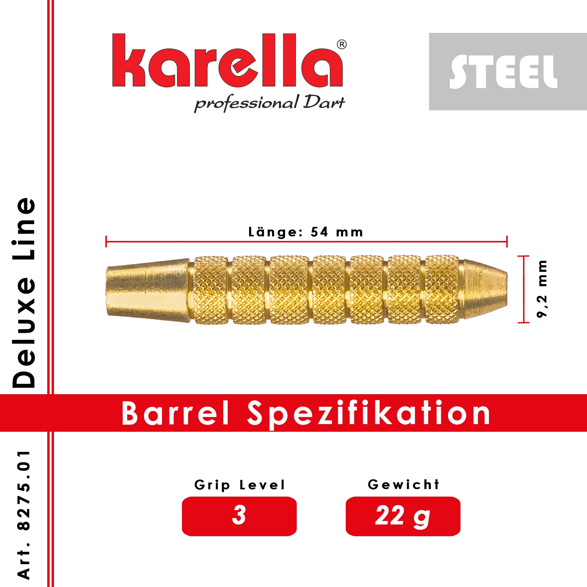 Steel barrel Karella Deluxe DL-1 22g