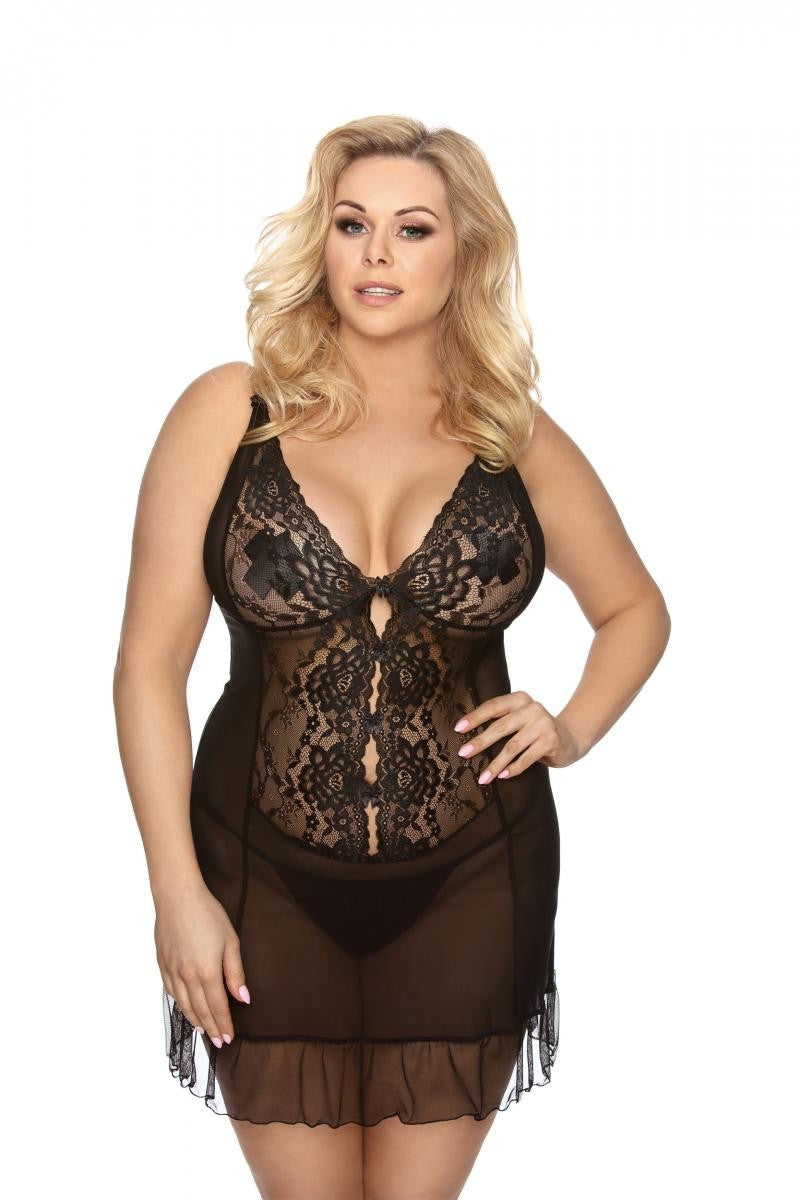 black negligee AA052178 by Anais Apparel Plus Size