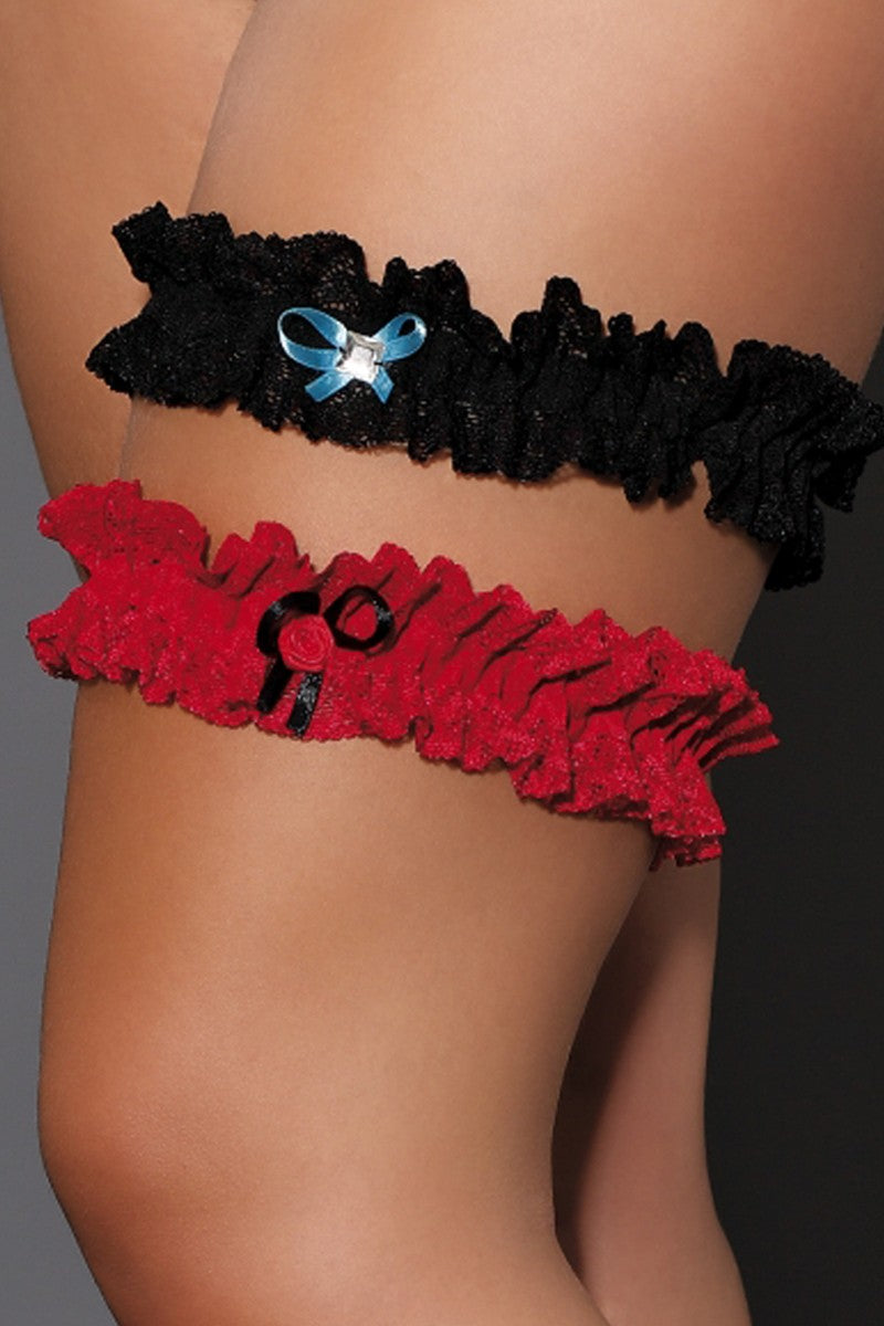 Rotes Strumpfband M/1062 Iga L/XL von Andalea Dessous