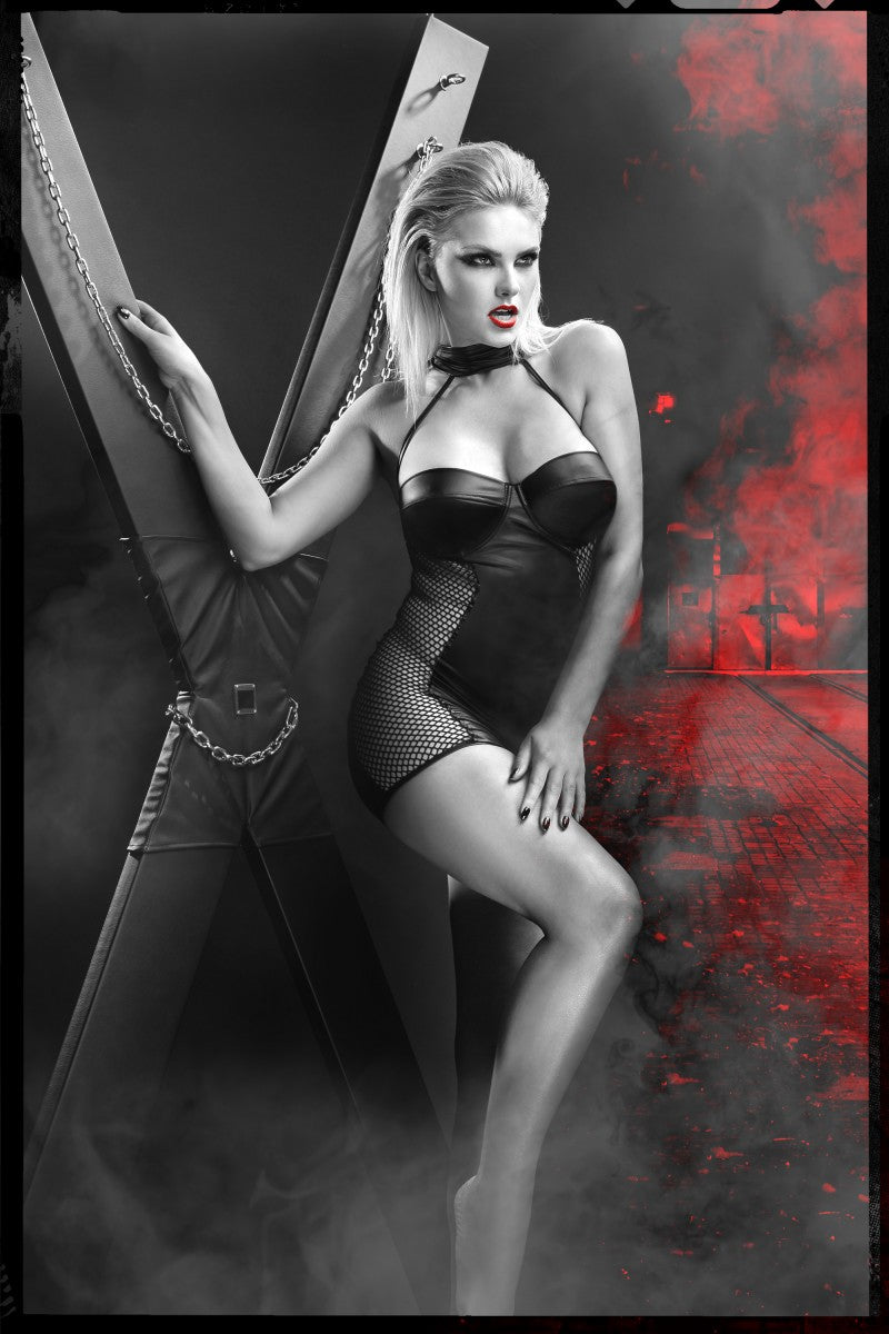 black mini dress DDFeme001 by Demoniq Dark Desire Collection