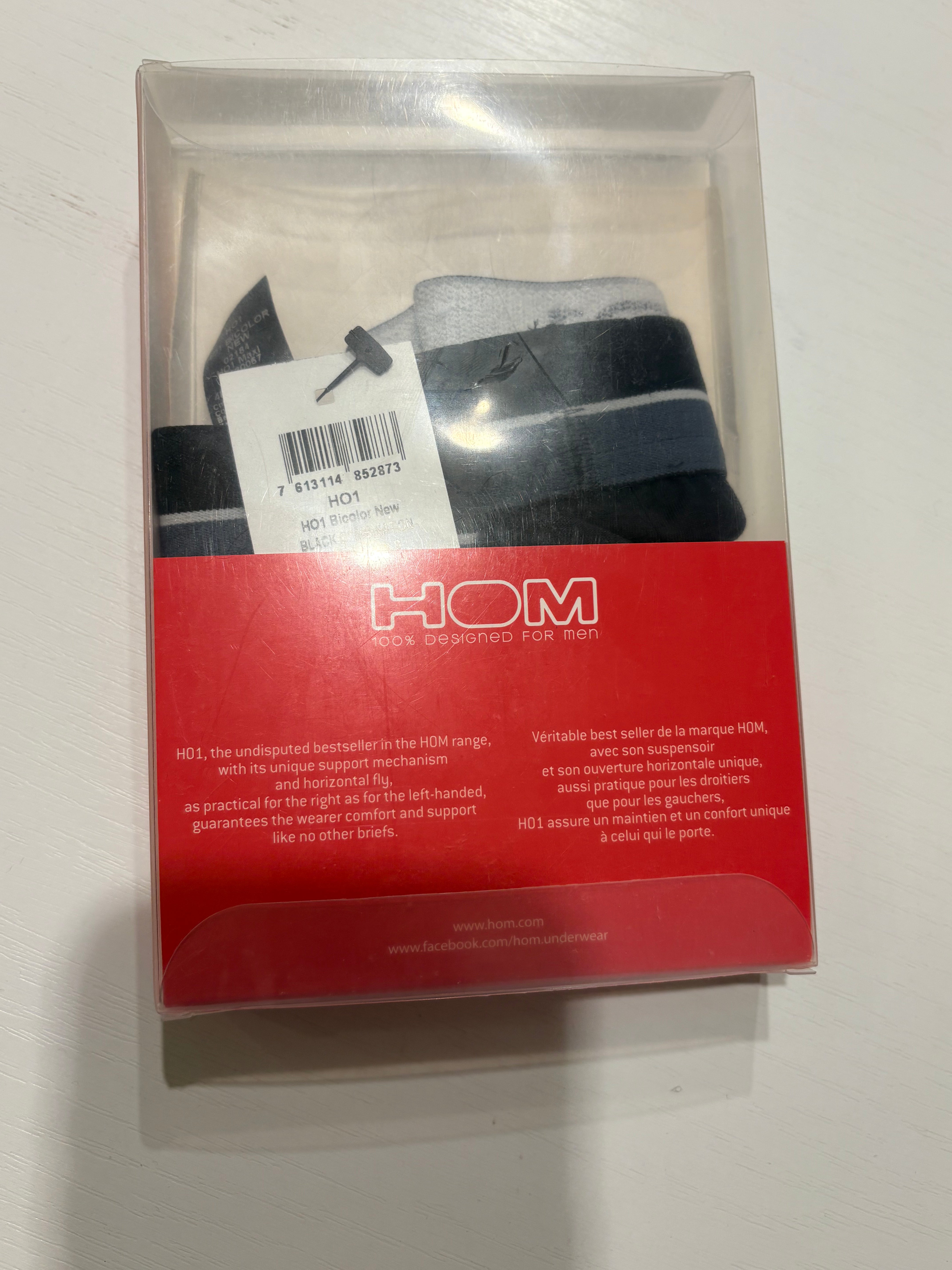 HOM Men's Boxer HO1 Black Combination size S